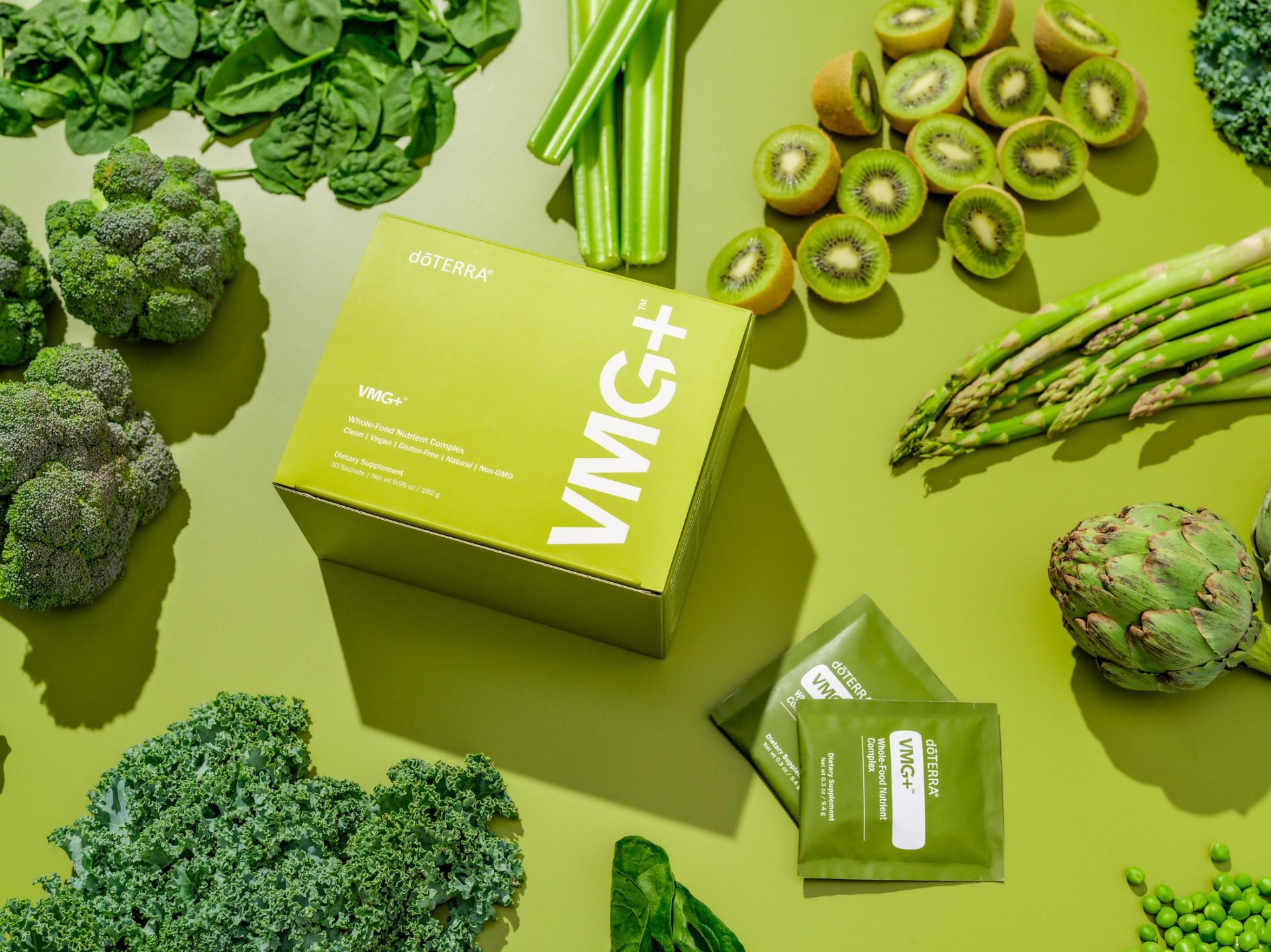 dōTERRA VMG+ whole-food nutrient complex with fresh greens